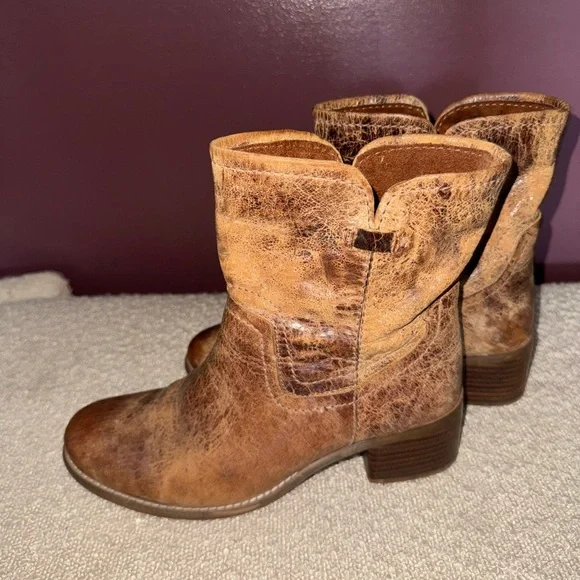 Diba true Brown Leather cowboy Boots womens 8 - Picture 2 of 5